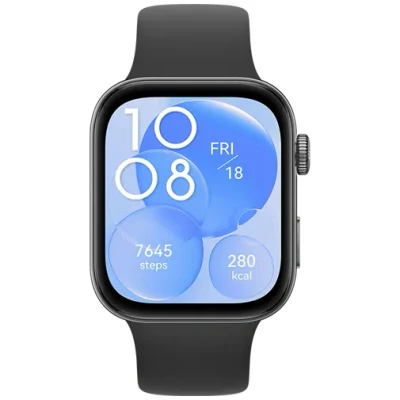 Image of HUAWEI WATCH FIT 3, Bluetooth Calls, GPS Smartwatch, Aluminum Case, Compatible with iOS&amp;Android, 1.82′′ AMOLED Display,Up to 10 Days Battery Life, Comprehensive Health &amp; Fitness Management,Black Strap