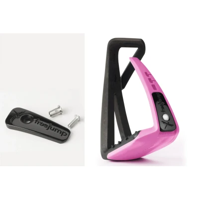 Image of Freejump Soft&#039;Up Lite Pink Horse Stirrups Riding Equestrian