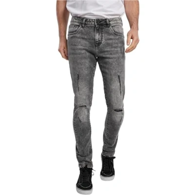 Image of Urban Classics Men&#039;s Slim Fit Jeans Trousers, Black Washed, 28W / 32L