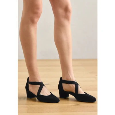 Image of Tamaris Women&#039;s Block Heel Pumps, black, 5 UK