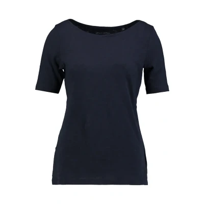 Image of Marc O&#039;Polo Short Sleeve BOAT NECK Basic Tshirt, Women&#039;s, Size: XS, Manic midnight