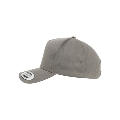 Image of Flexfit 5PANEL Curved Classic Snapback Cap, Size: One Size, Grey