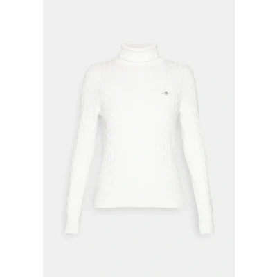 Image of GANT Cable Turtleneck Jumper, Women&#039;s, Size: XXL, Eggshell