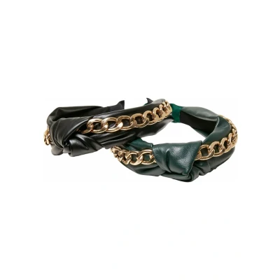Image of Urban Classics Alice WITH Chain 2 PACK Hair styling accessory, Size: One Size, Black/bottlegreen