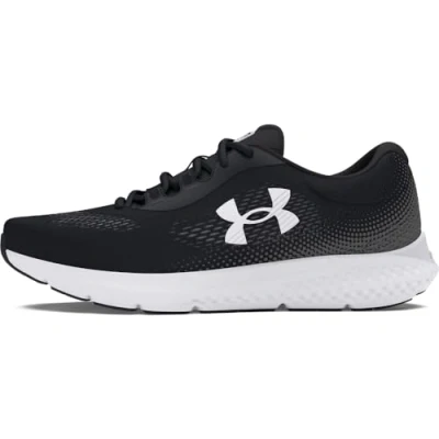 Image of Under Armour Charged Rogue 4 Neutral running shoes, Men&#039;s, Size: 7.5, Black white Acrylic
