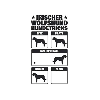 Image of Irischer Wolfshund Notizbuch: Hundetricks Irish Wolfhound / 6x9 Zoll 120 linierte Seiten