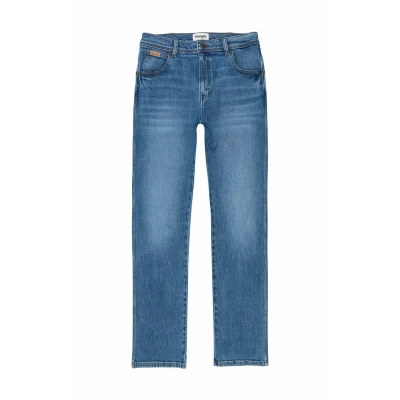 Image of Wrangler Texas Straight leg jeans, Men&#039;s, Size: 40x34, Neon blue