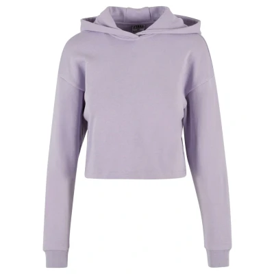 Image of Urban Classics Women&#039;s Oversized Cropped Light Terry Hoodie, Oversize Hoodie for Women, Short Cut, Dustylilac, XL