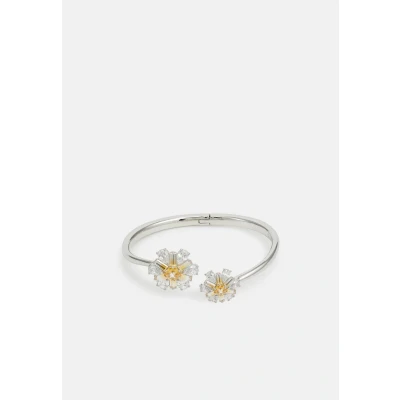 Image of Swarovski Idyllia Bangle Flower Bracelet silvercoloured/yellow, Women&#039;s, Size: Large, Silver coloured/yellow