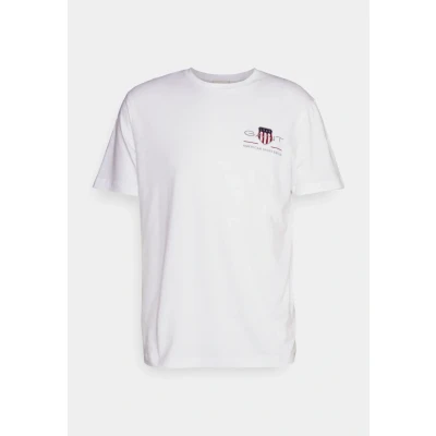 Image of GANT Archive Shield Basic Tshirt, Men&#039;s, Size: 3XL, White