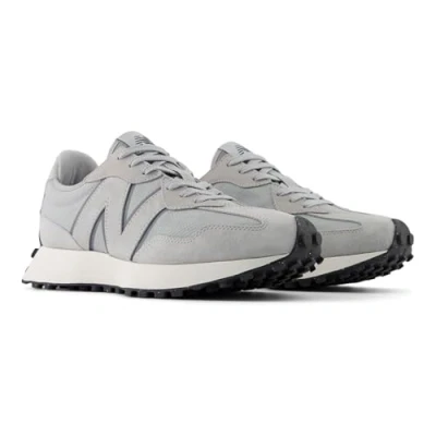 Image of New Balance U327 Unisex Trainers, Size: 4, Raincloud Leather and textile