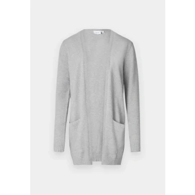Image of VILA Viril OPEN LS NOOS Cardigan, Women&#039;s, Size: XS, Light grey melange