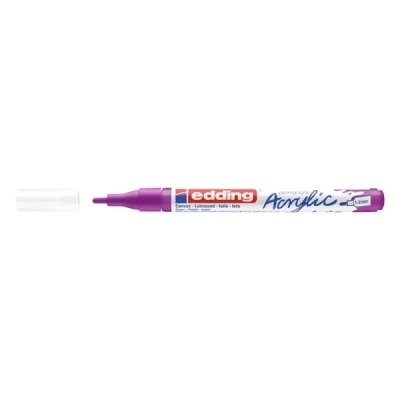 Image of edding 5300 acrylic marker fine purple 1 waterproof paint round nib 2mm pen for drawing on canvas, art paper and wood markers pebbles
