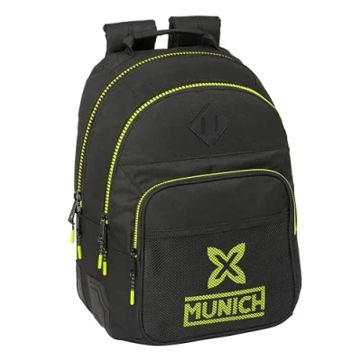Image of safta Munich Beat School Backpack for Children, Ideal Children of Different Ages Comfortable and Versatile, Quality Durability, 32 x 15 42 cm, black, Estándar, Casual,