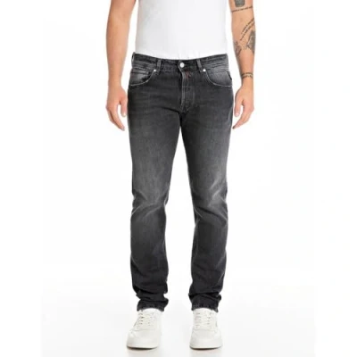 Image of Replay Grover Pants Straight leg jeans, Men&#039;s, Size: 29x32, Black delavè