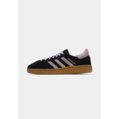 Image of adidas Originals Handball Spezial Unisex Trainers, Women&#039;s, Size: 3, Core black/clear pink Suede
