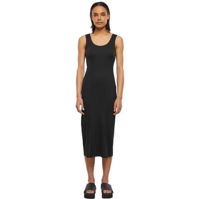 Image of Urban Classics Women&#039;s Ladies Rib Top Dress, Black, 5XL