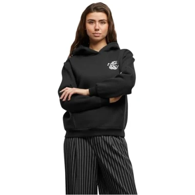 Image of Mister Tee Lucky Cherry Fluffy Hoodie, Women&#039;s, Size: Small, Black