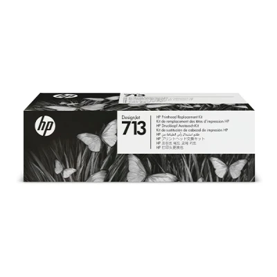 Image of HP 713 3ED58A Original DesignJet Printhead Replacement Kit, for T200, T600 and Studio Series Large Format Plotter Printers, Compatible with 712 Cartridges Black, Cyan, Magenta, Yellow
