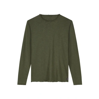 Image of Dstrezzed Heavy SLUB Long sleeved top, Men&#039;s, Size: Medium, Dark army