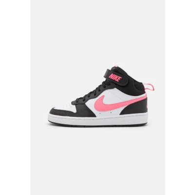 Image of Nike Sportswear Court Borough MID 2 Hightop trainers for kids, Size: 5, Black/sunset pulse/white Leather and textile