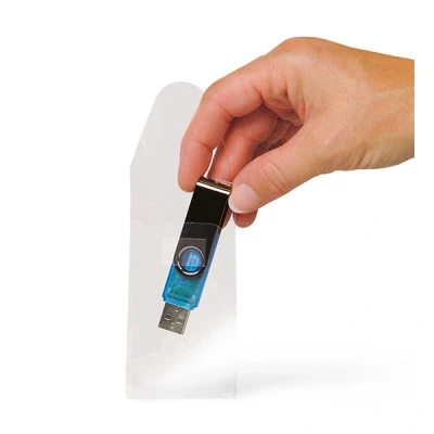 Image of 3L Self Adhesive USB Pocket with Wallet Clear