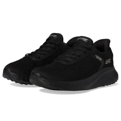 Image of Skechers Wide Fit BOBS Squad Chaos Trainers, Women&#039;s, Size: 37, Black shoes