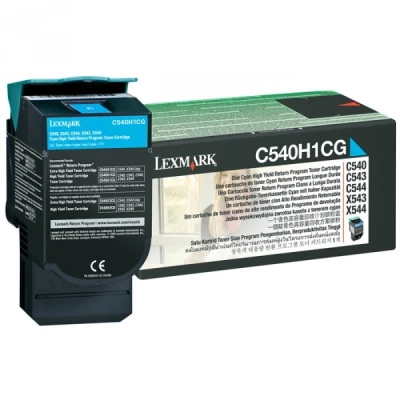 Image of Lexmark C540n/C543dn/X543dn/C544/X544 Series High Yield Return Program Toner Cartridge Cyan