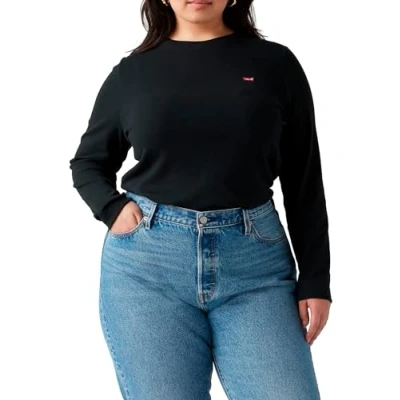 Image of Levi&#039;s Plus Essential TEE Long sleeved top, Women&#039;s, Size: 18/20, Anthracite night