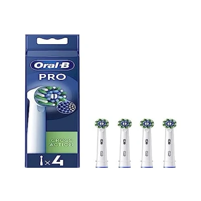 Image of oral b Replacement brush heads cross action ref xf 4ct 8006540893036