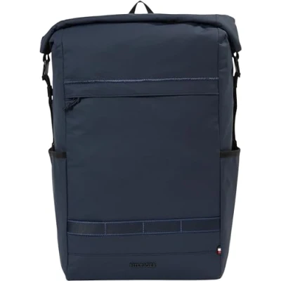 Image of Tommy Hilfiger Rolltop Backpack Unisex Rucksack, Size: One Size, Blue