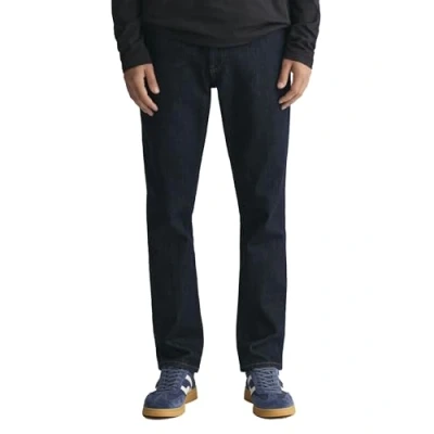 Image of GANT Men&#039;s Slim Jeans, Dark Blue, 36W / 30L