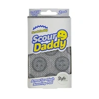 Image of Scrub Daddy Scour Style, Scourers Non Scratch Scrubbing Sponge, Scouring Pads, Kitchen Sponges for Dishes, Dishwashing Pan Scrubber, Cleaning Supplies, Dish Washing up, Pack of 2