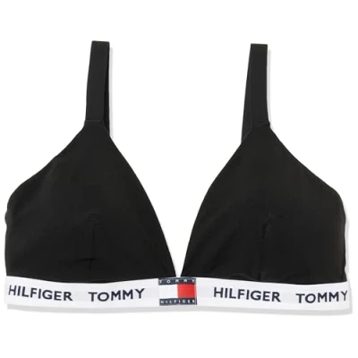Image of Tommy Hilfiger Triangle bra, Women&#039;s, Size: 14 16, Black