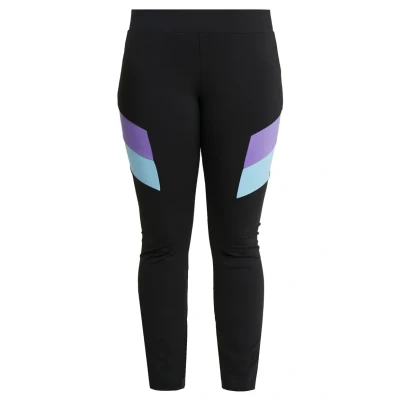 Image of Urban Classics Leggings Trousers, Women&#039;s, Size: 3XL, Black/ultraviolet