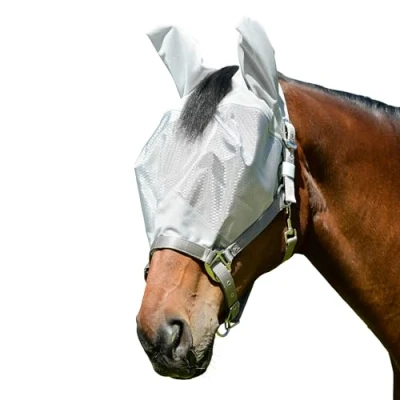 Image of Weatherbeeta ComFiTec Fly Mask Hexi Shield Dual