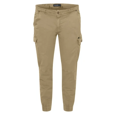 Image of Blend BHBHNAN Men&#039;s Cargo Trousers, Long Trousers with Stretch and Elastic Leg Cuffs, Regular Fit, Sand brown (75107), W/L34(Herstellergröße: 31/34)