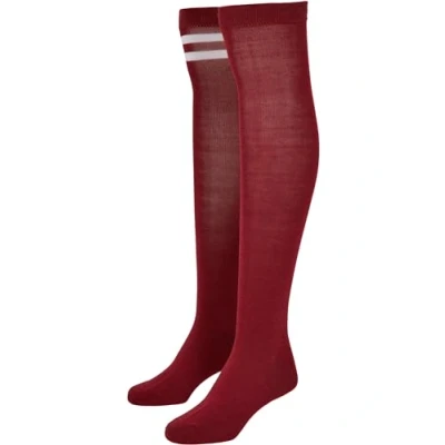 Image of Urban Classics 2 PACK Knee high socks, Women&#039;s, Size: 6 8, Burgundy