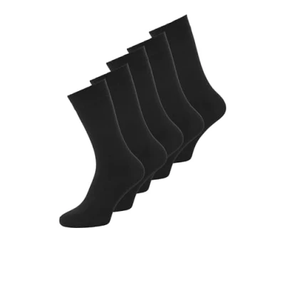 Image of Jack &amp; Jones Jacbasic 5 PACK Socks, Men&#039;s, Size: One Size, Black