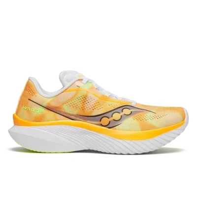 Image of Saucony Kinvara 15 Road running shoes, Women&#039;s, Size: 4.5, Peel/white Textile/synthetics