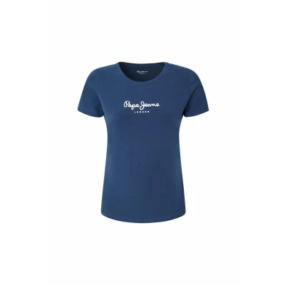 Image of Pepe Jeans NEW Virginia Print Tshirt, Women&#039;s, Size: Large, Dark blue