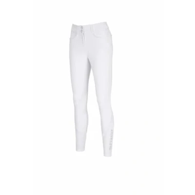 Image of Pikeur Camie Athleisure FS25 Women&#039;s Riding Breeches VB Screen Print Midwaist White