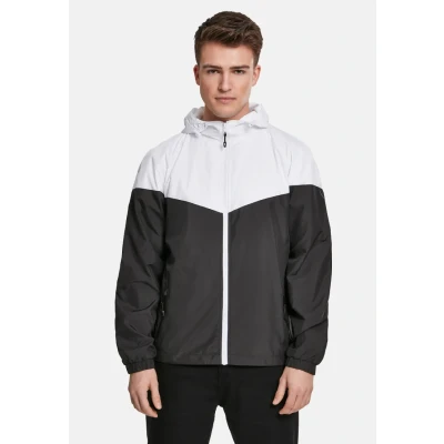 Image of Urban Classics Summer jacket, Men&#039;s, Size: Medium, Wht/blk