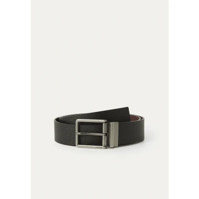 Image of Calvin Klein Warmth Buckle 40MM Belt Black/cognac/antique silvercoloured, Men&#039;s, Size: 34, silver/coloured