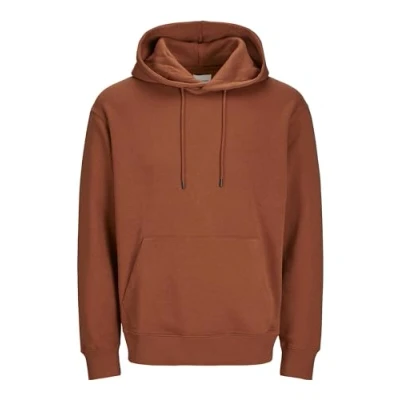 Image of JACK &amp; JONES Male Plain Hoodie, Mocha Bisque, S