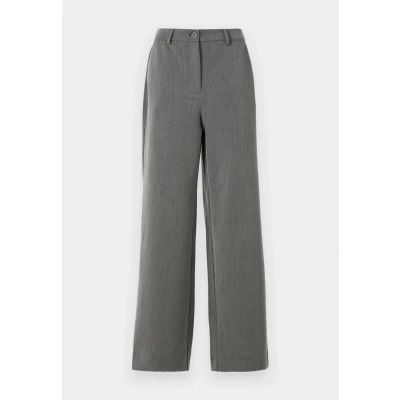 Image of PIECES Women&#039;s Pckamil Hw Wide Pant Noos, Dark Grey Blend, XS/ 30L
