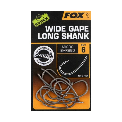 Image of Carp Hook Fox Edges Armapoint Super Wide Gape Long Shank #7 (10 pieces) hooks