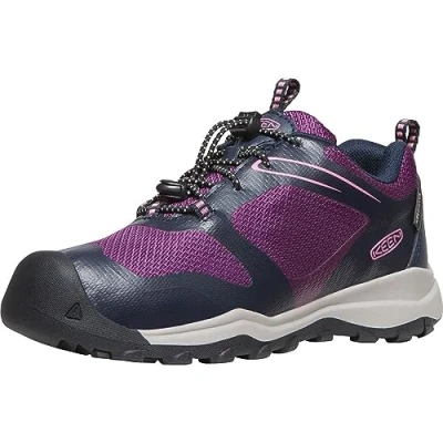 Image of Keen Wanduro LOW WP Unisex Hiking shoes for kids, Size: 6, Purple Textile/synthetics