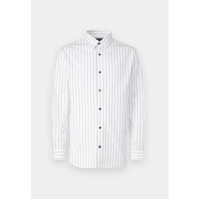 Image of JACK &amp; JONES Men&#039;s Jprblabushwick Stanley Shirt L/S Sn Long Sleeve, White/Fit: Stripe, L