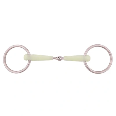 Image of BR single jointed loose ring snaffle pony Apple Mouth 15mm